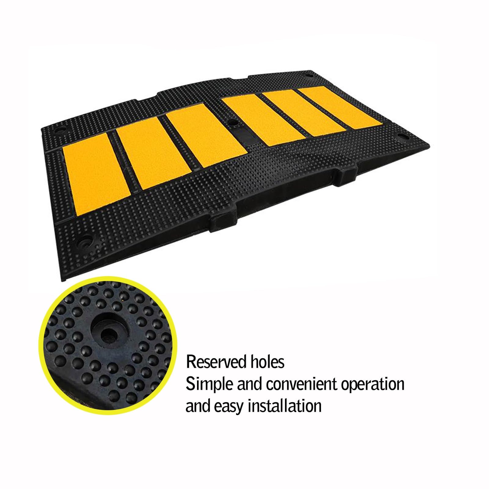 Reductores de velocidad de goma, reductores de velocidad de alta resistencia, conexión modular de bayoneta, adecuados for intersecciones de varios carriles