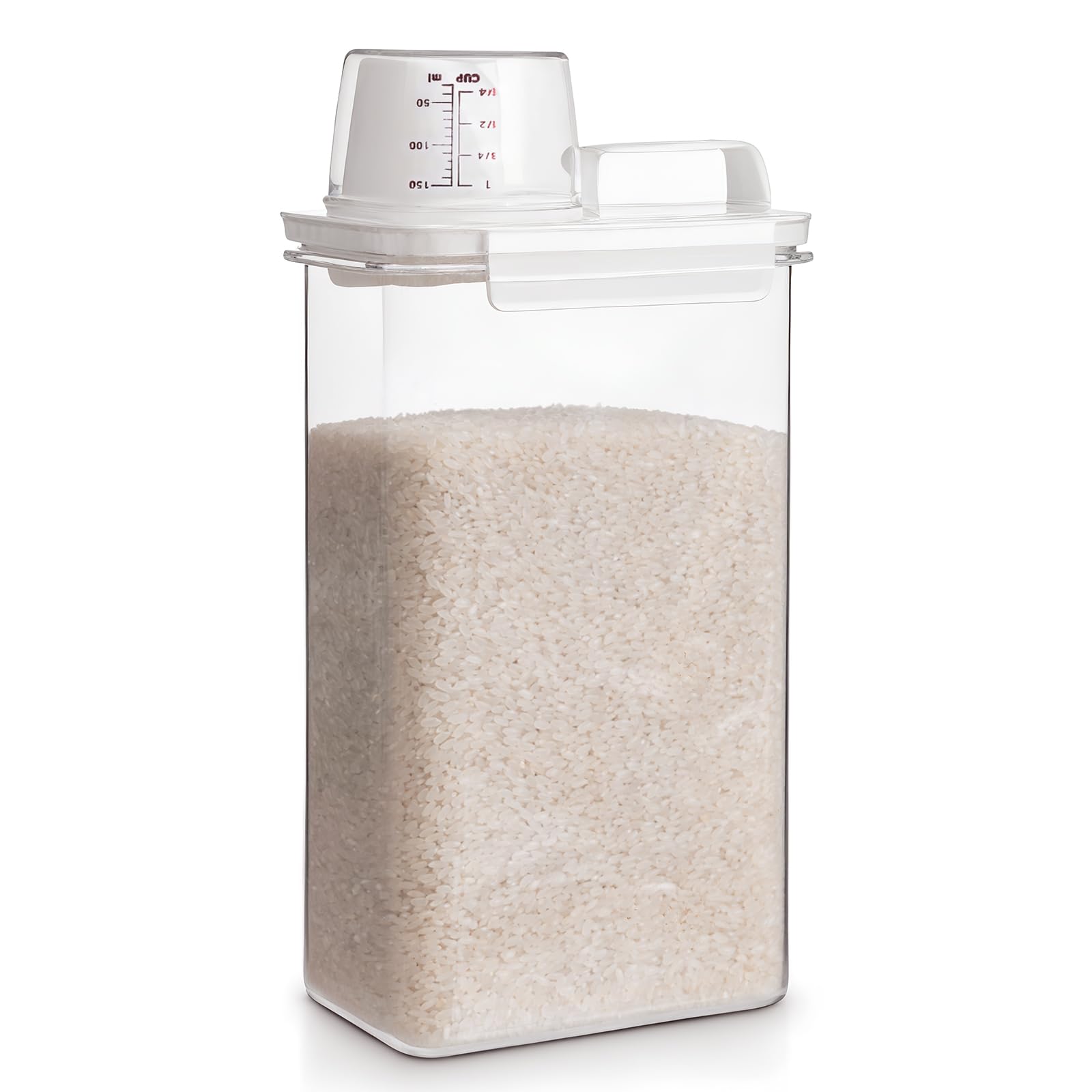 FrutPunch Trockenfutterbehälter, 2300ml Waschpulver Aufbewahrungsbox mit Messbecher, hundefutter aufbewahrung Praktische Küchenaufbewahrung