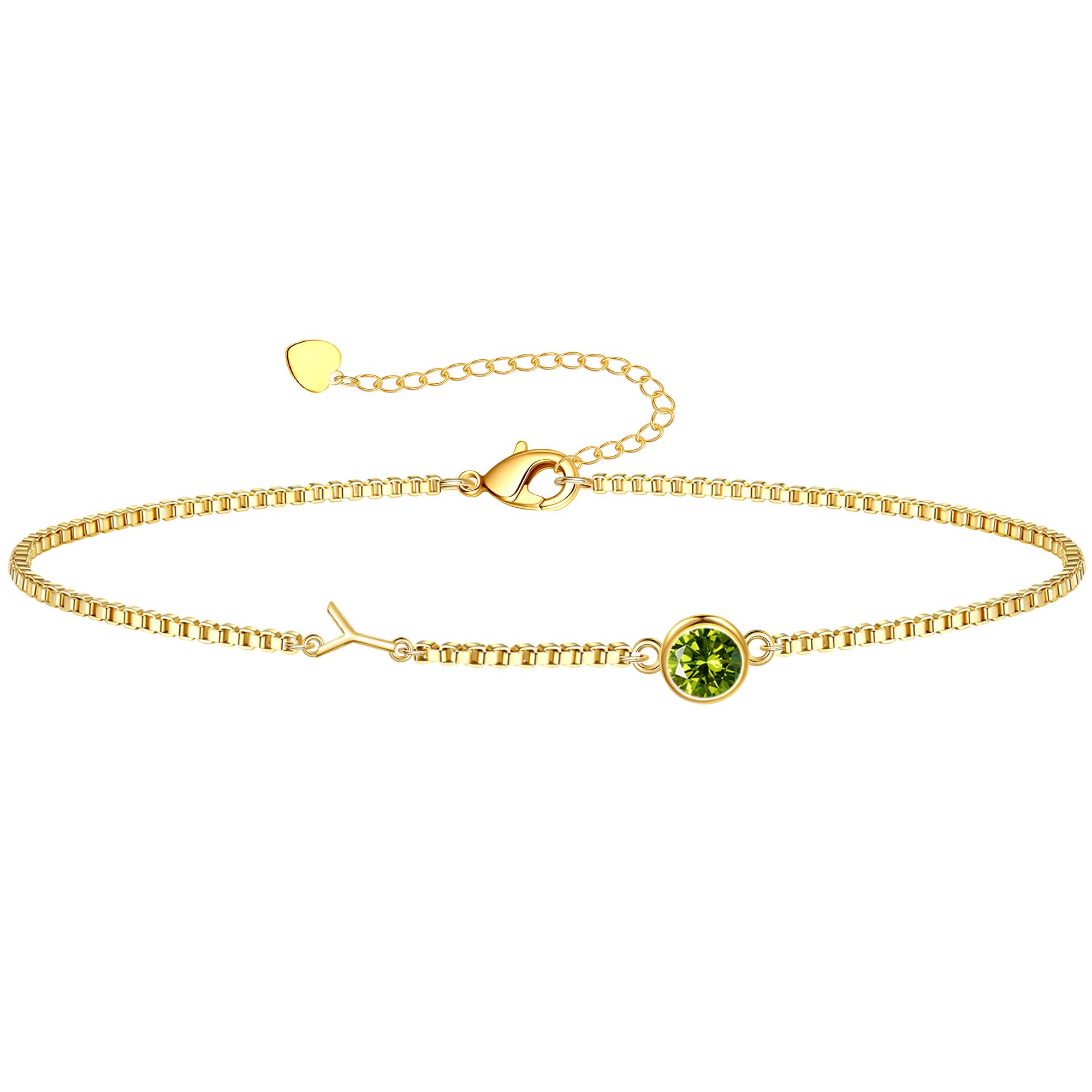 Birthstone Bracelets for Women, Initial Bracelet Teen Stocking Stuffers Birthday Gifts for Teen Girls Initial Bracelet Trendy Letter A-Z Dainty Bracelet 21st 30th Mom Birthday Gift Birthstone Jewelry