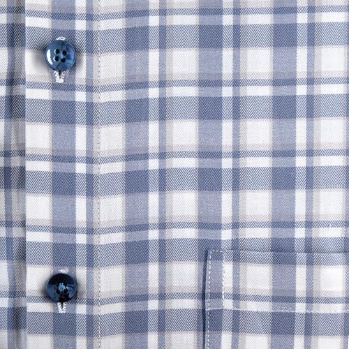 Image of 7-DAYS Men's Premium Checks Formal Shirt - Cotton Rich, Regular Fit, Full Sleeve, with Pocket, Wrinkle Resistant - Stylish Office & Everyday Wear.