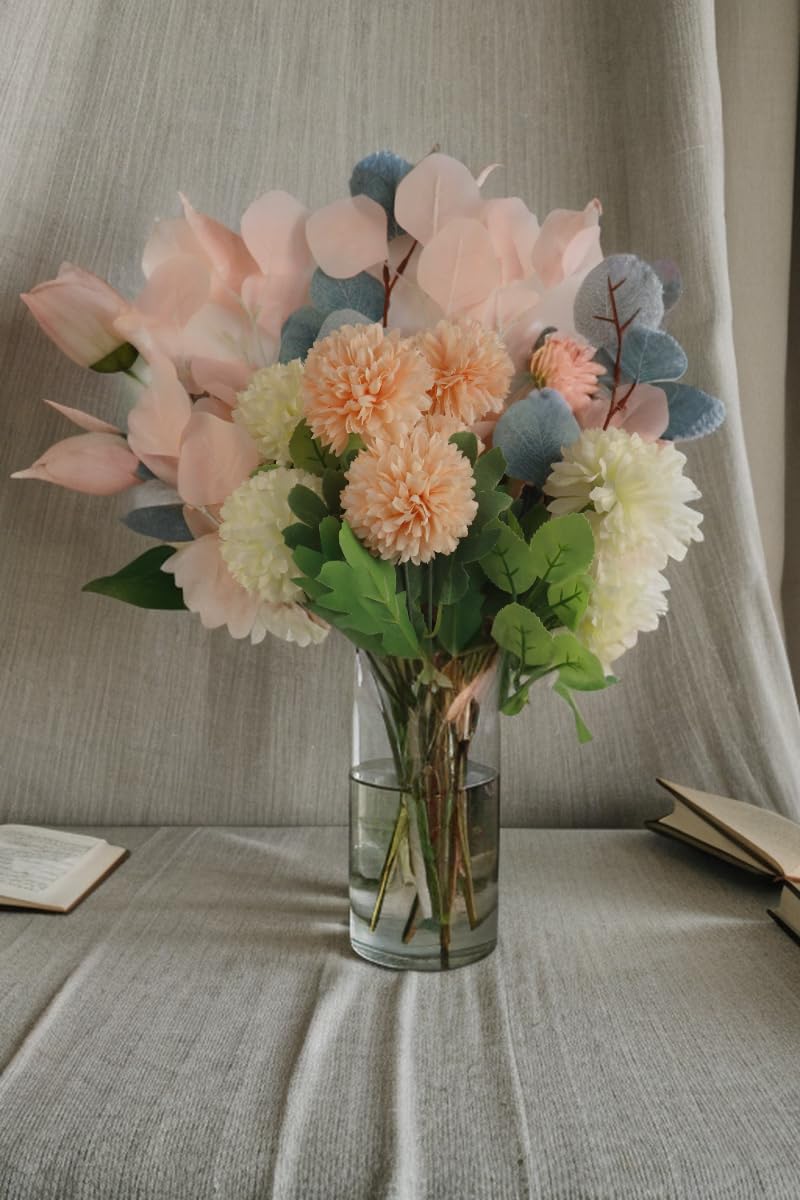 造花 ブーケ ガーベラ りんごの葉 花束 枯れない花 人工観葉植物 アーティフィシャルフラワー プレゼント お祝い お見舞い 誕生日 母の日 バレンタインデー 転居 結婚式 プロポーズ 家庭 飾り 装飾 ブーケ 花束 1束(花瓶を含まない)