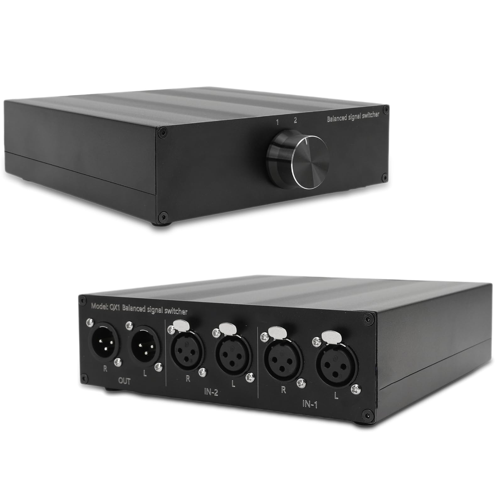 Audio Stereo XLR, Audio 2 Wejścia – 1 Wyjście, Obsługujący 2-Kanałowy System Stereo Hi-Fi, Do Odtwarzaczy CD, DVD, Radia, Dekoderów, Wzmacniaczy