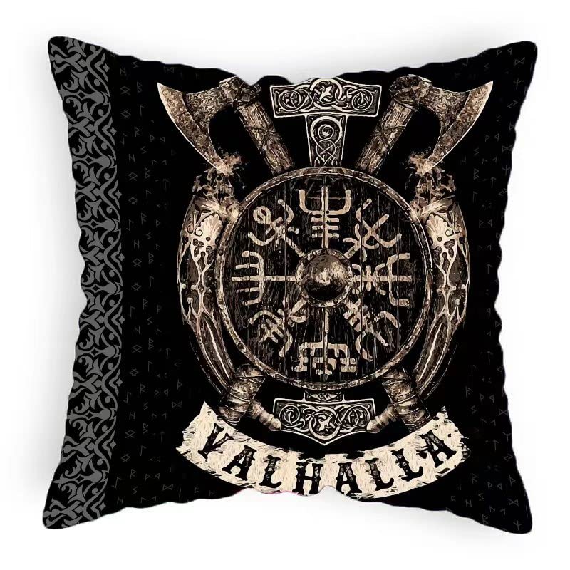 Wikinger Bettwäsche 200x220cm - Nordische Mythologie Design Mit Reißverschluss