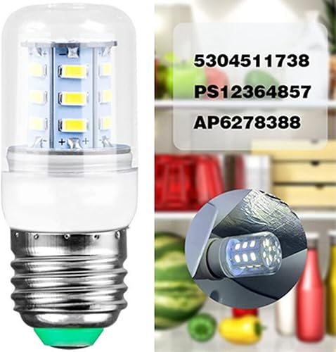 Miniatura 4 de Paquete de 2 bombillas LED de refrigerador 5304511738 de 3.5 W para Frigidaire Kenmore Kei D34l refrigerador, iluminación LED de repuesto KEID34L
