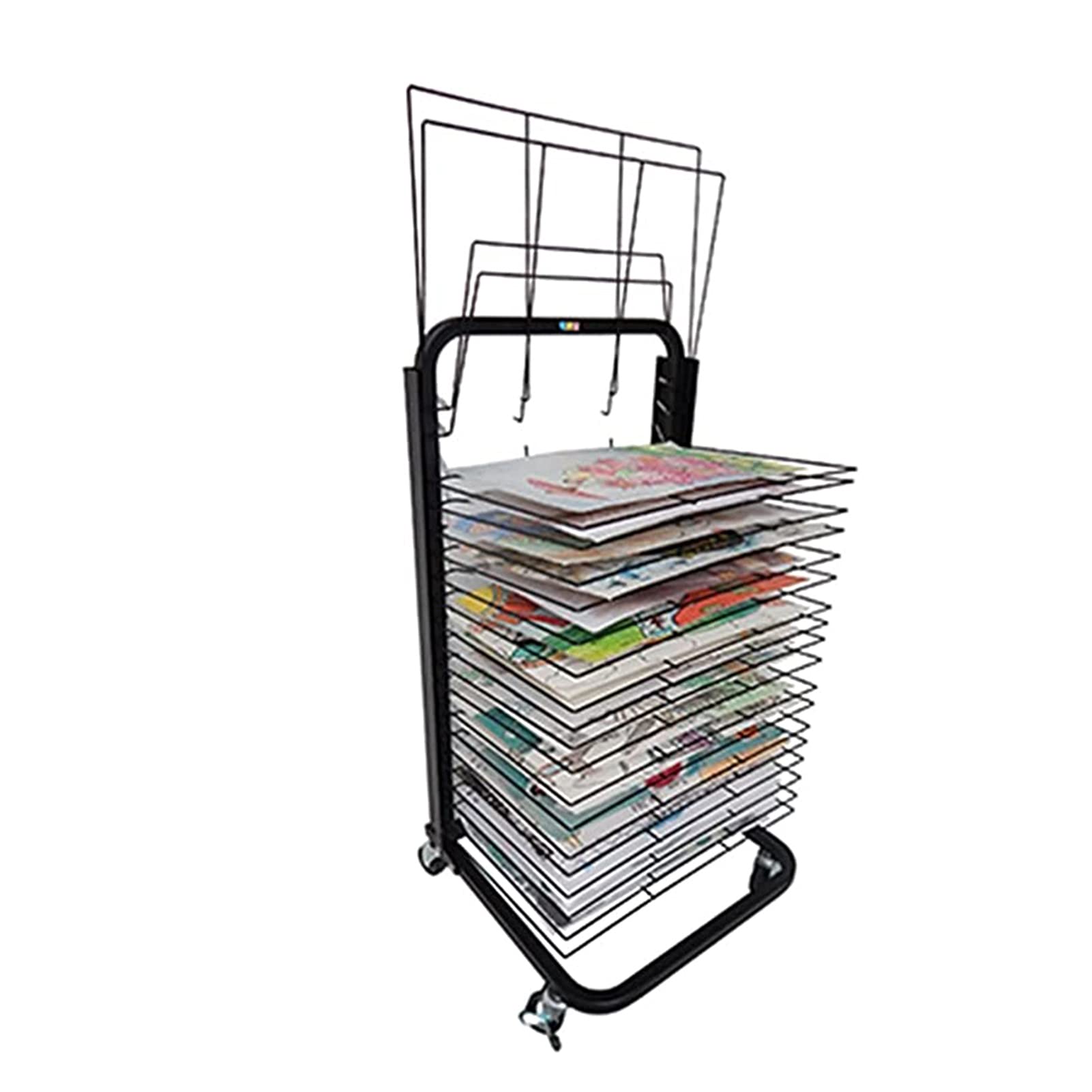 CWCQGH 20-Story Mobile Art Drying Rack, Drying Easel Art Studio, Educational Product Drying Rack, Space-Saving Shelf