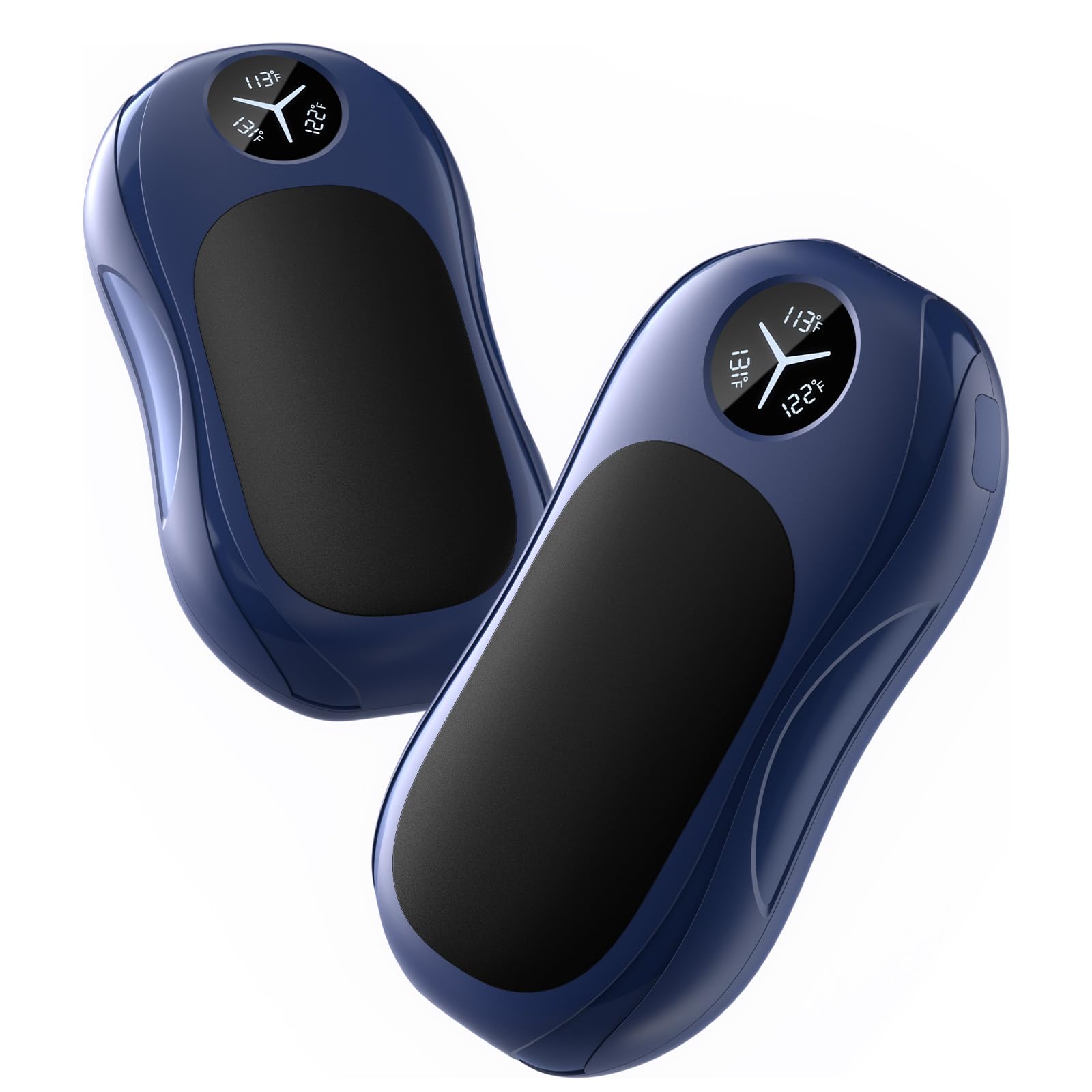 Scaldamani Elettrico, 2 Pack Scaldamani Ricaricabile Magnetico Diviso,6000mAh Scalda Mani Portatile Elettrico,Calore con 3 Livelli,Regali di Natale per Raynauds,Golf,Caccia