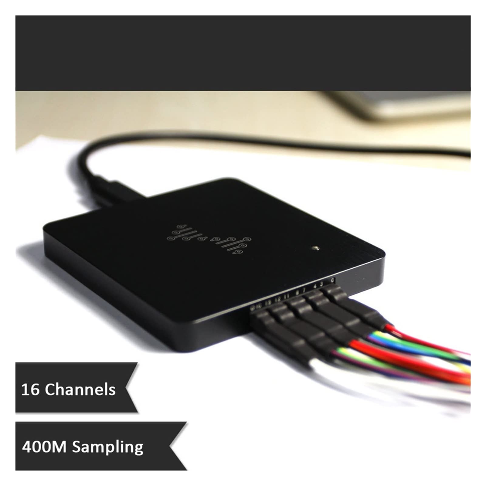 Analyseur de logique de métal portable 16 canaux 100 MHz USB Analyseur de logique de débogage,Matériel haute résolution(DSLogic Plus 256M)
