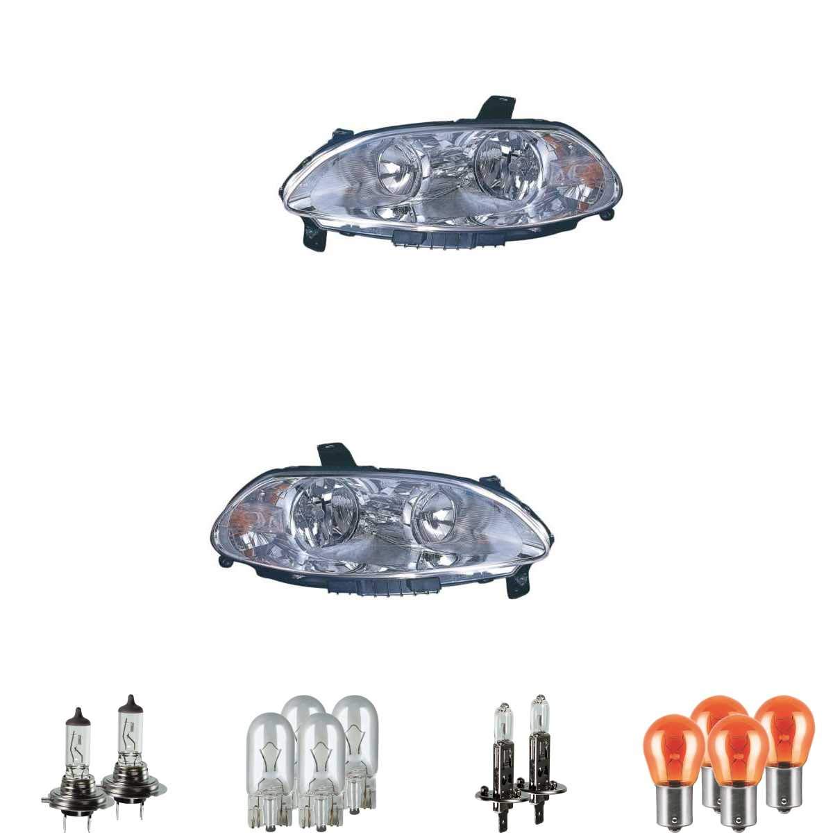 Scheinwerfer Hauptscheinwerfer Set Halogen W5W für Croma inklusive OSRAM Lampen mit Glühlampe Elektromotor Stellmotor LWR
