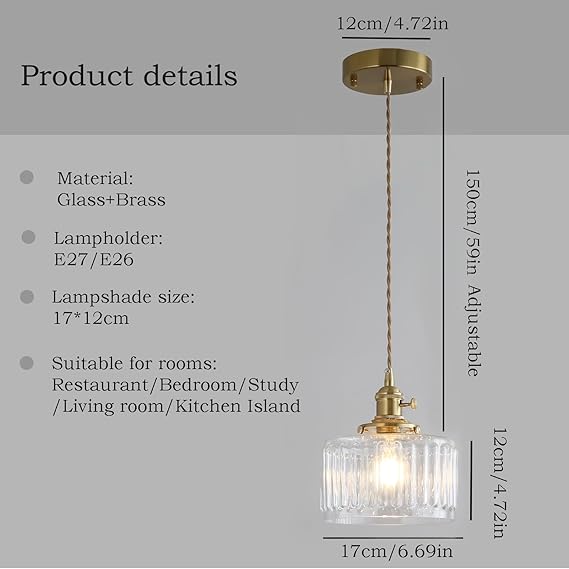 YOXANG Moderne LED hanglampen decoratieve creatieve kroonluchter woonkamer slaapkamer bedlamp glazen lampenkap eetlamphouder hangende lichten 1×E27 Ø17CM photo 3