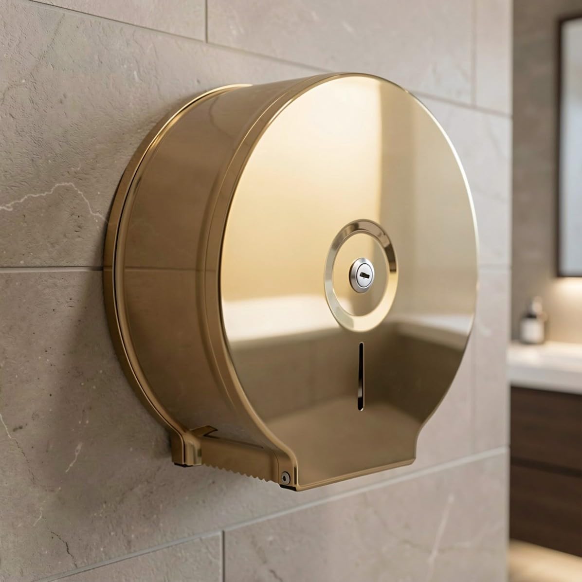 Angoily Distributore di Carta Igienica da Parete in Acciaio Inox Oro