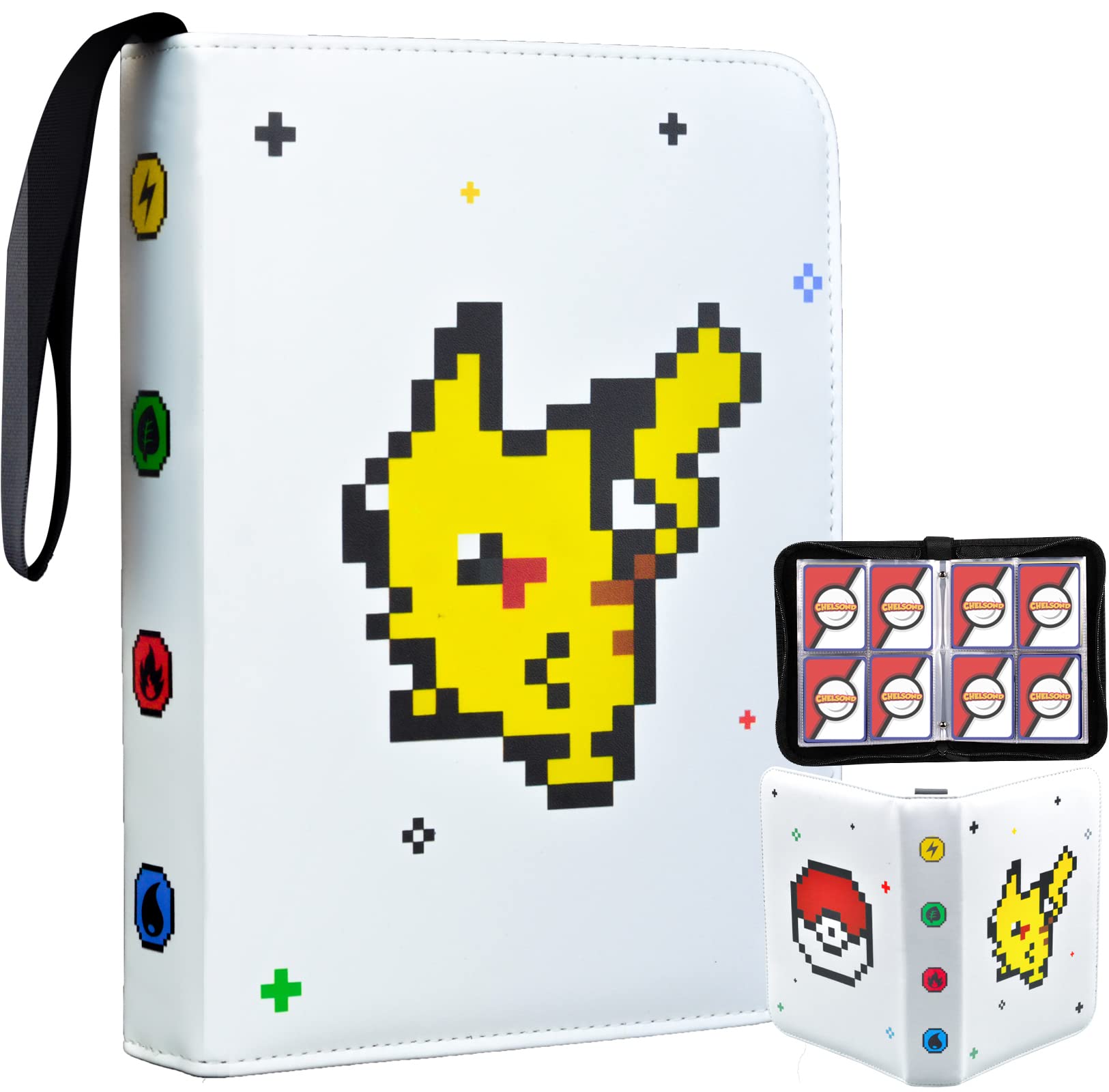 Buy Card Binder for Cards, CHELSOND 4-Pocket Portable Card Collector ...