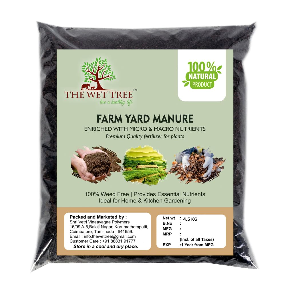 The Wet Tree Farm Yard Manure | Organic Fertilizer for Plants | Enriched with Micro & Macro Nutrients | Khaad (4500) (B0CCJVT2HQ) Amazon Price History, Amazon Price Tracker