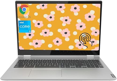 Lenovo Laptop Chromebook 2 en 1, pantalla táctil Full HD de 15.6", Intel Core i3-8130U, 4GB, 64GB eMMC SSD, Wi-Fi, lector de tarjetas Micro-SD,