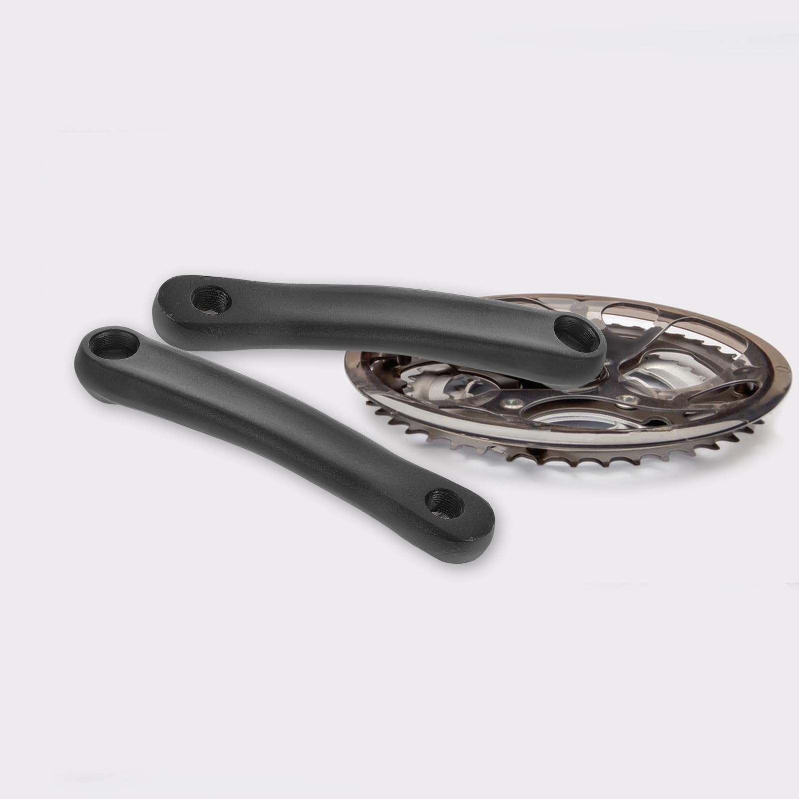Braccio della Pedivella della Bici Elettrica 170mm 2 Pezzi Metallo Nero | Foro Quadrato Orizzontale, Montaggio Semplice e Compatibilità Versatile, per Bici da Strada e Cyclette