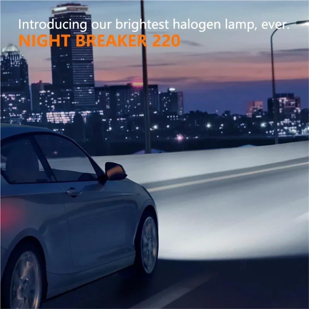 Faros halógenos for coche H4 H7 H11, potencia del 220%, haz de luz de 150 m, 2 unidades, 12 V, Alemania(H7)