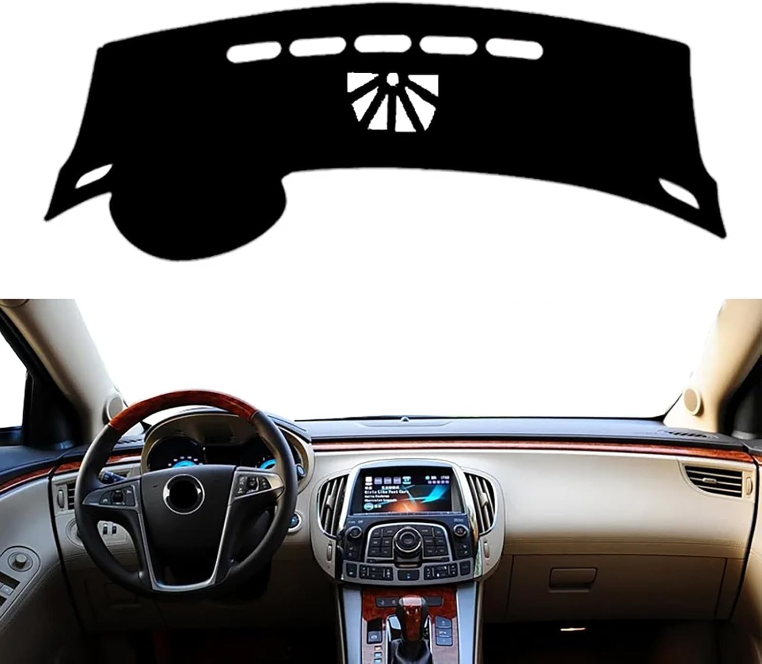 ZhangXD Car Dashboard Cover for Buick LaCrosse 2009 2010 2011 2012 2013 2014 2015, Non-Slip Dash Board Sun Shield Protector Anti-Glare Anti Dust Interior Accessories