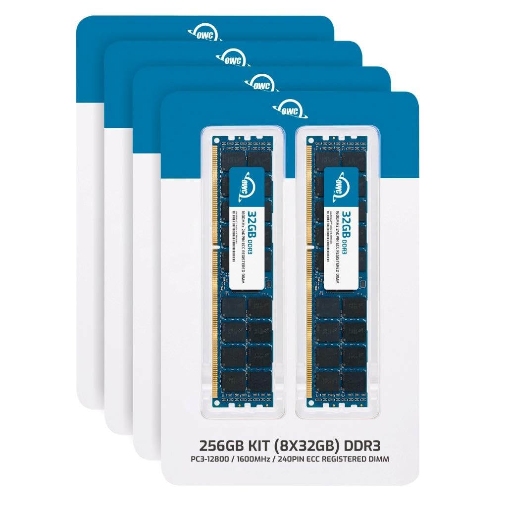 メモリー CENTURY PC3 12800 DDR3-1600 96G ECC DIMM OWC 256GB (8x32GB) DDR3 1600 PC3-12800 CL11 4Rx4 240-pin 1.5V ECC