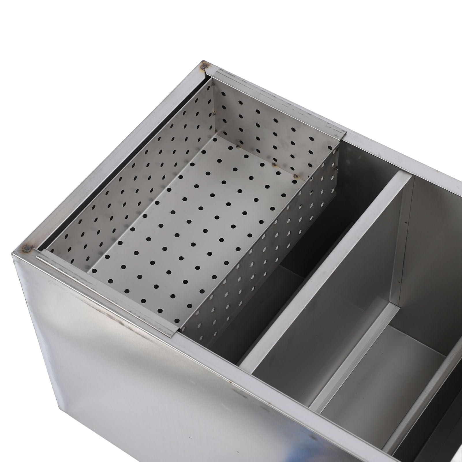 Trampa de Grasa Comercial, Interceptor de Grasa de Acero Inoxidable Bajo el Fregadero Trampa Grasa Separador Agua con Entrada de Agua Lateral, para Cocina de Restaurante