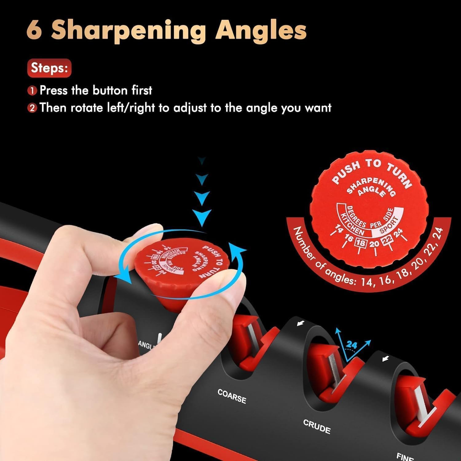 Aiguiseur De Couteaux Professionnel 4 En 1 Avec Aiguiseur De Ciseaux - Angle Réglable
