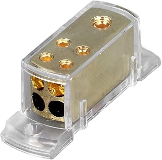 Bloco de distribuição de energia, divisor de áudio de carro de 4 vias bloco de distribuição de energia bloco de conexão para quadriciclos automotivos RV