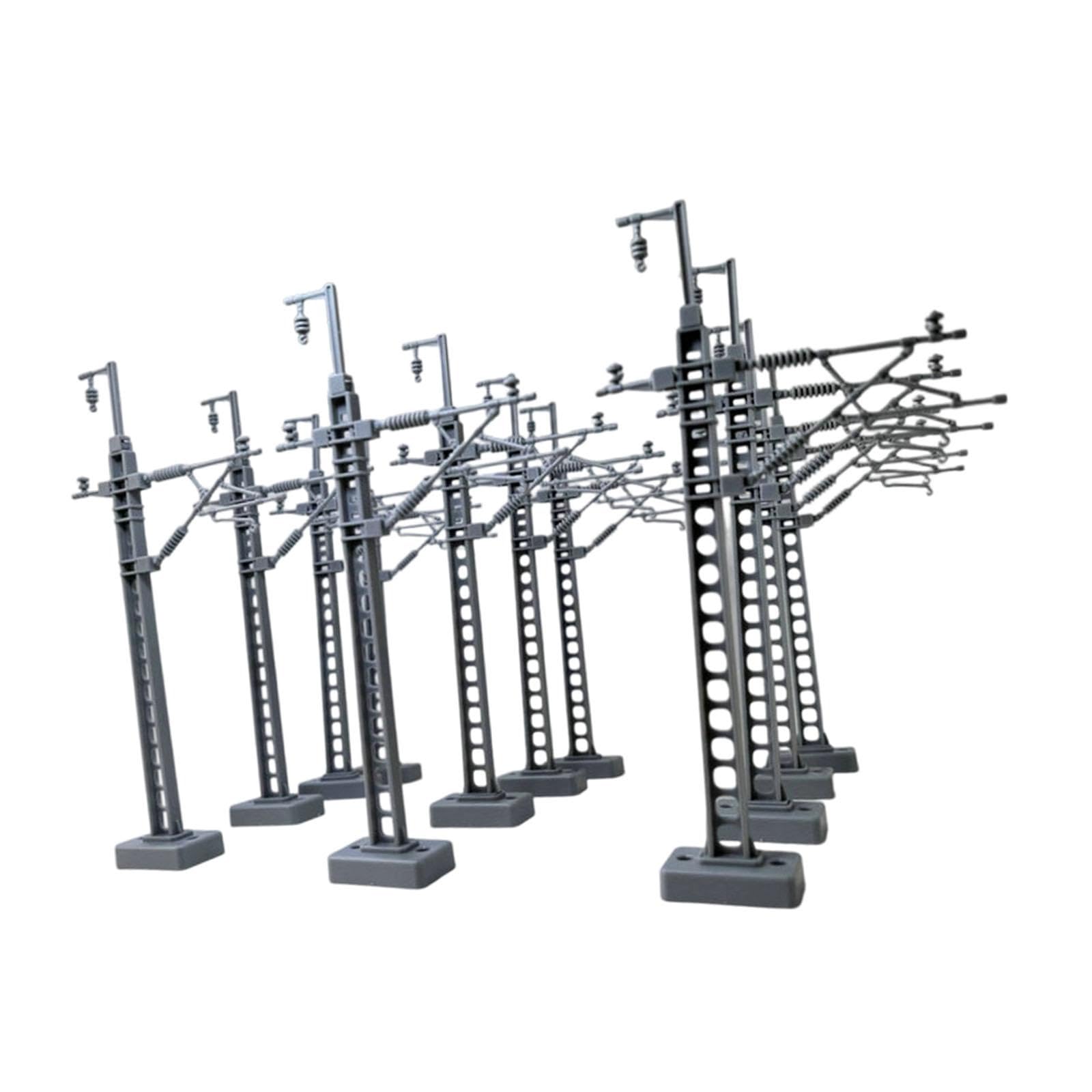 Lot de 12 Modèles de Poteaux électriques pour Maquettes Créatives à Monter Soi-même et Accessoires de Micro-