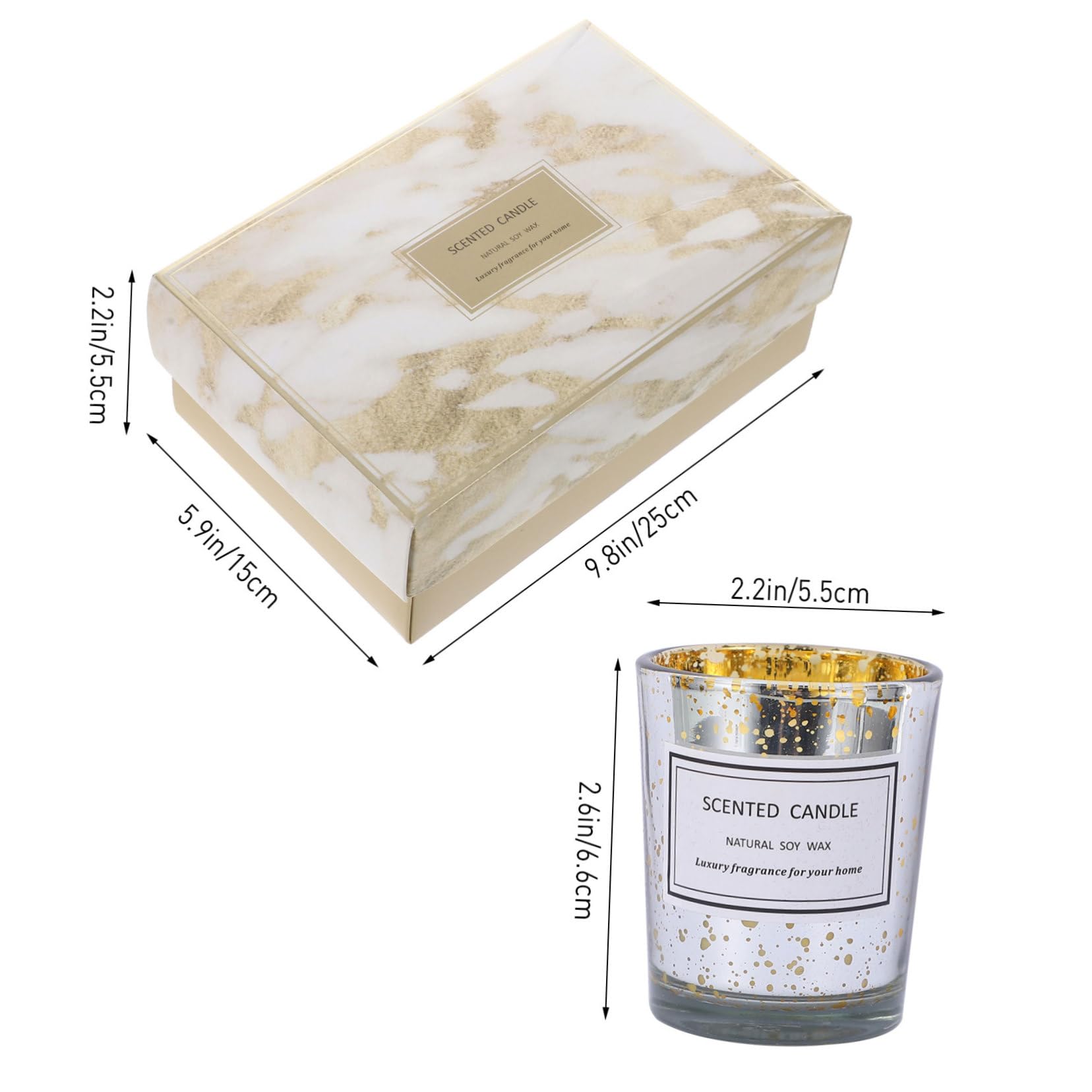 OUNONA Fragrance Candles Box 2 Pack Candles Relaxing Scene Layout for Home Decor