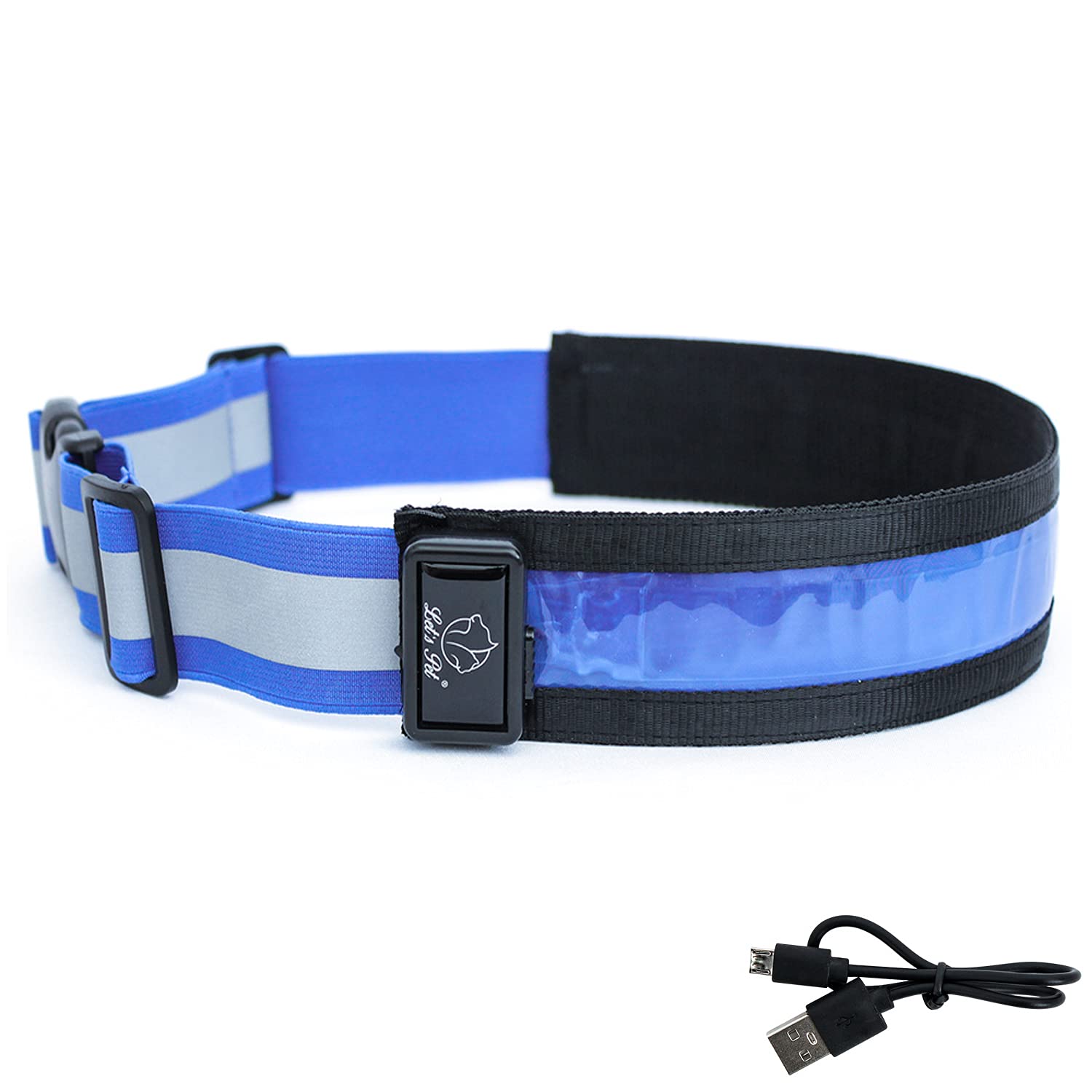 TITAME LED Reflective Belt Trekking Belt - LED Reflective Belt USB Rechargeable LED Safety Light Running Gear Lights Women Night Walking Light Flashing Safety Lights for Walkers Runners