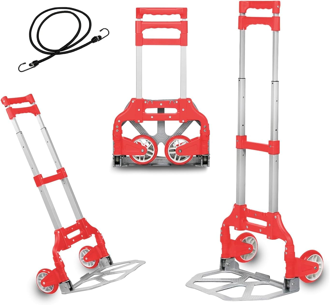 Folding Hand Trolley or Folding Trolley in Aluminium with Extendable Handle for Loads up to 70-75 kg.