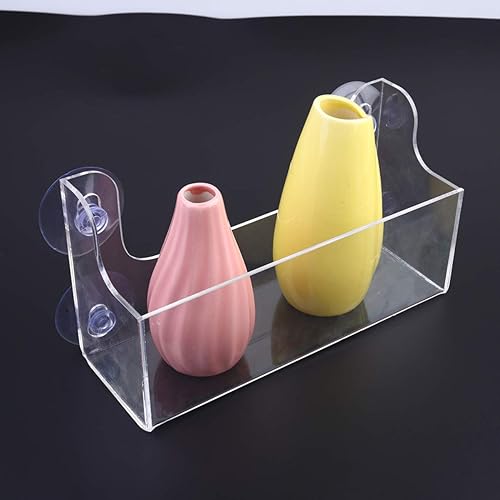 Miniatura 2 de DOITOOL 1 estante organizador de refrigerador con ventosa, estante de almacenamiento acrílico para refrigerador que puede contener especias, tarro