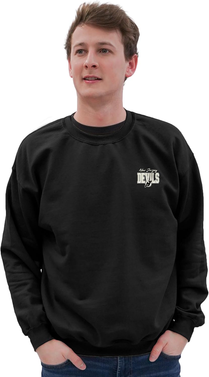 Blue 84 NHL Officially Licensed Crewneck Sweatshirt Pop Echo Black