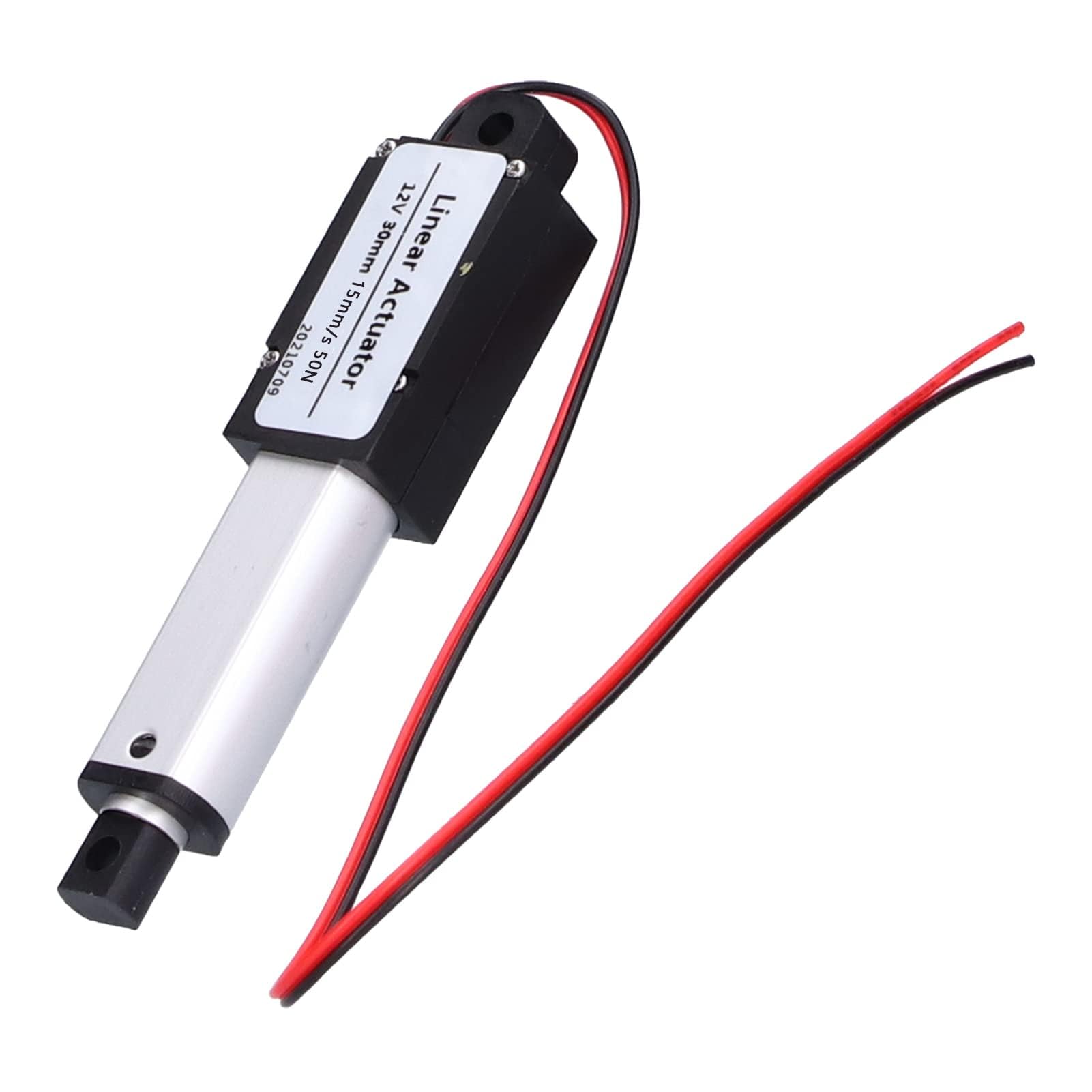 DC12 V Actionneur Linéaire à Course de 30mm Annulation de Bruit Étanche Mini Actionneur Linéaire Électrique (Course 30mm-15mm/s-50N)
