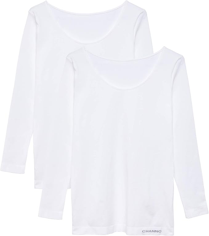 Pack de 2 Camisetas Interiores Mujer Manga Larga Licra Sin Costuras  Seamless Colores Lisos: Amazon.es: Ropa