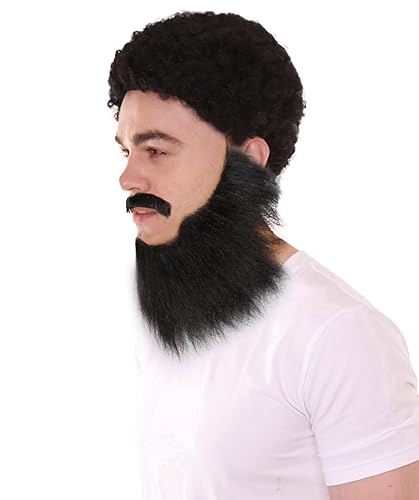 Miniatura 2 de HPO Pelo sintético para hombre, barba larga, cosplay, pelo facial