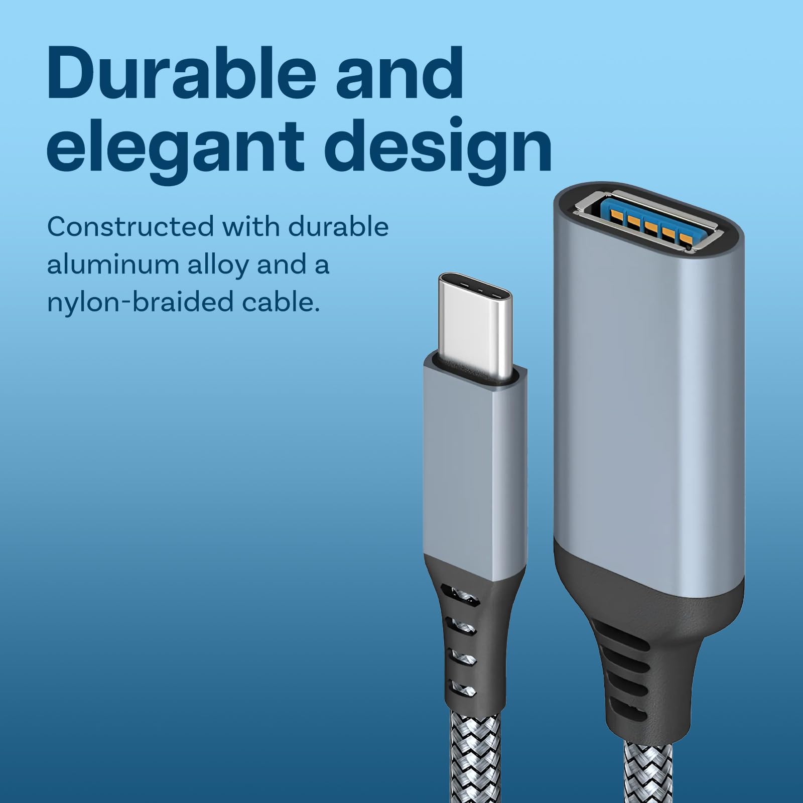 MMOBIEL Cavo OTG USB-C a USB Femmina 3.0 - Trasporto Dati a 5 Gbps - Adattatore per iPhone 17 16 15, iPad, MacBook Pro/Air, Samsung Galaxy S26/S25/S24/S23/S22/S21 ecc.
