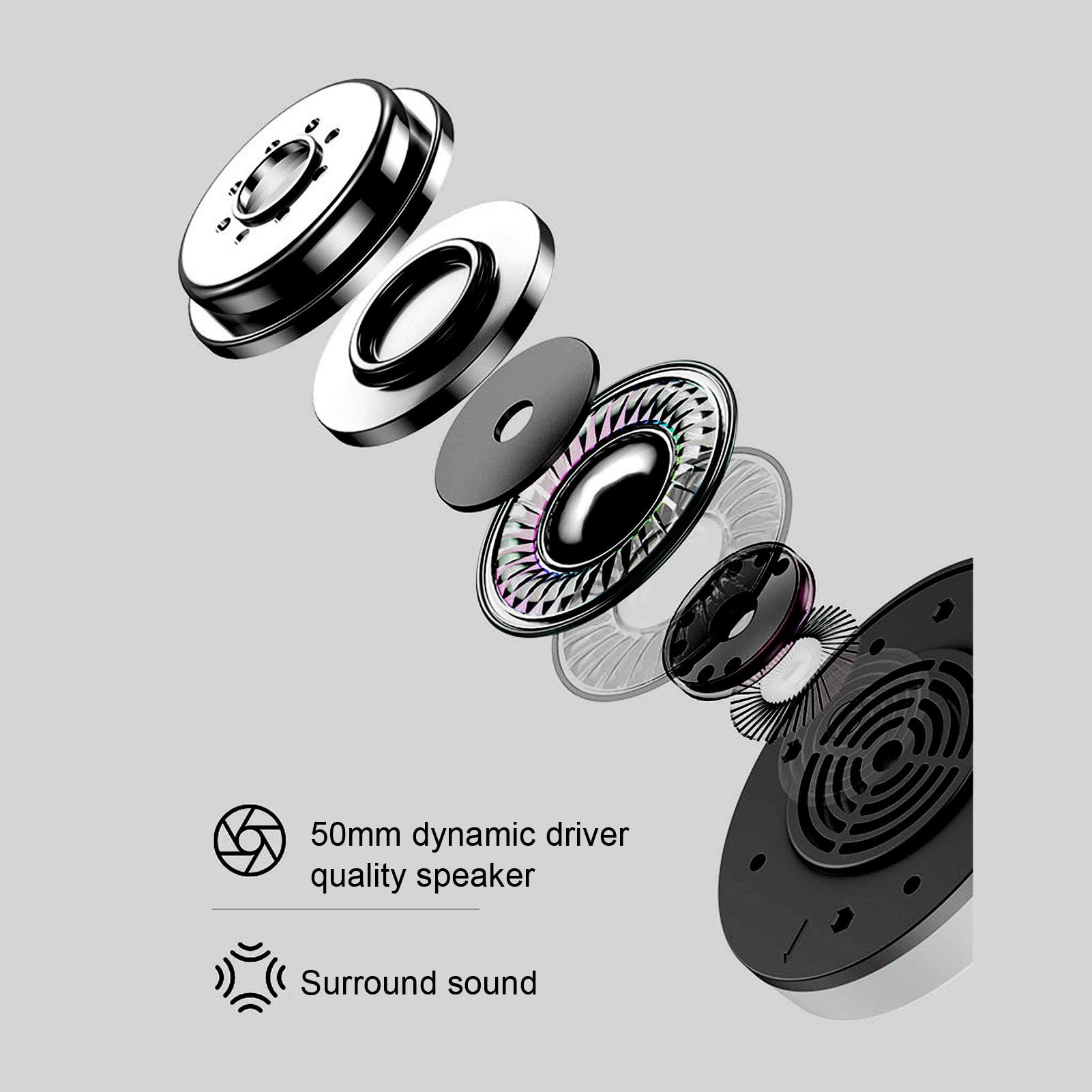 AMONIDA Cuffie da Gioco Cablate con Riduzione del Rumore Luminoso RGB per Giochi su PC Ed Esperienza Musicale, Comodo Design Sopra L'orecchio (#2)