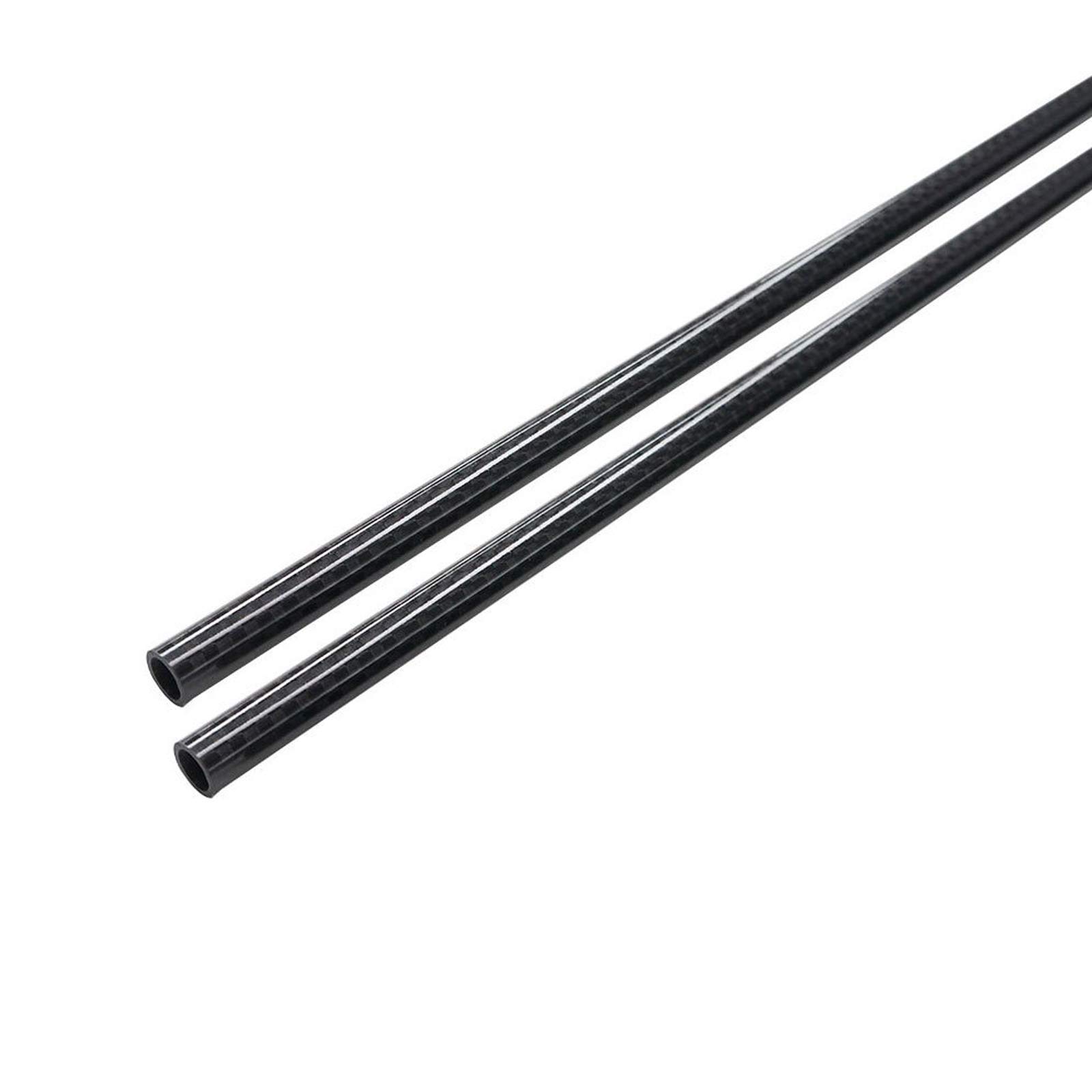 Long 500 Mm 3K Rotolo Di Carbonio Avvolto in Fibra Di Carbonio Superficie Lucida, 2Pcs/22Mmx20Mmx500Mm