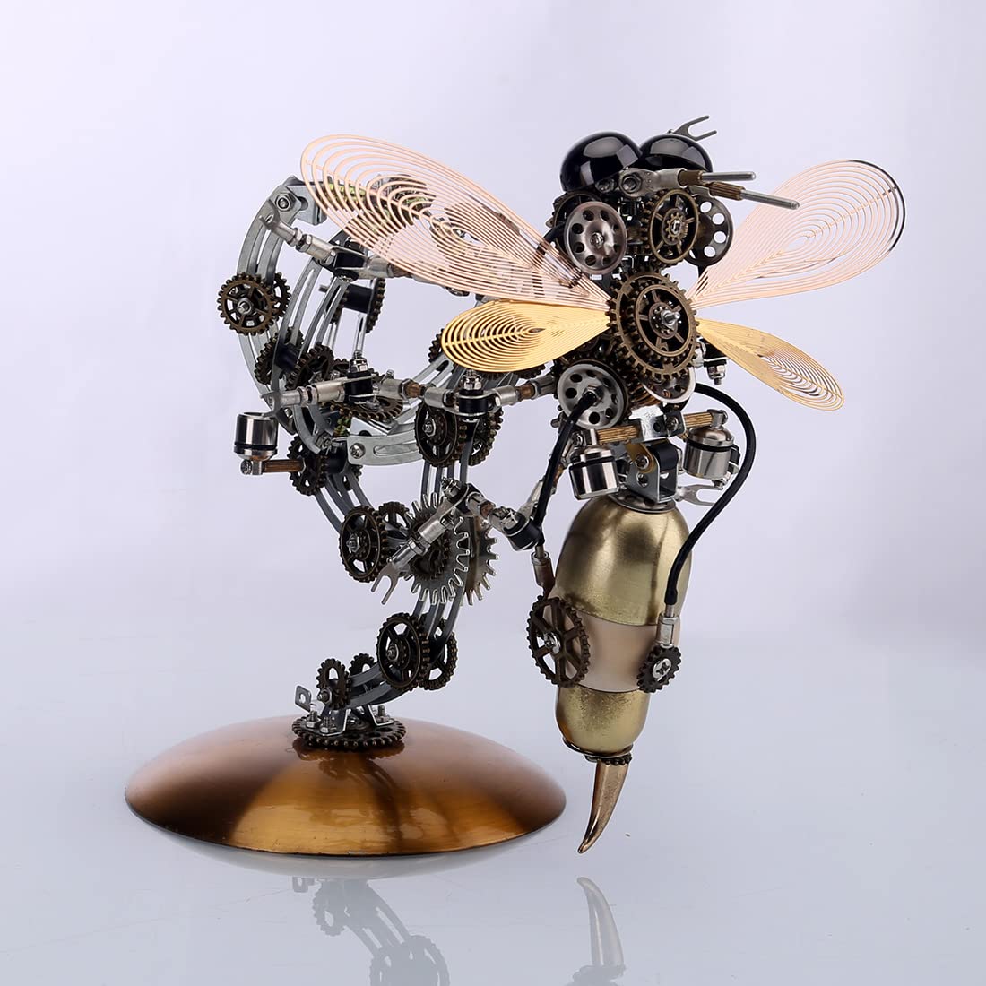 Puzzle 3D metalu, 627 elementów, model montażowy osy, zestaw modeli 3D metalowym głośnikiem, wycinany laserowo model mechanicznej układanki