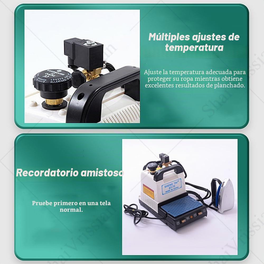 Plancha Vapor Industrial con Caldera,Planchado Profesional con Vapor Y Temperatura Ajustables,Depósito Agua 2 L,Ideal para Tiendas De Ropa Y Limpieza En Seco