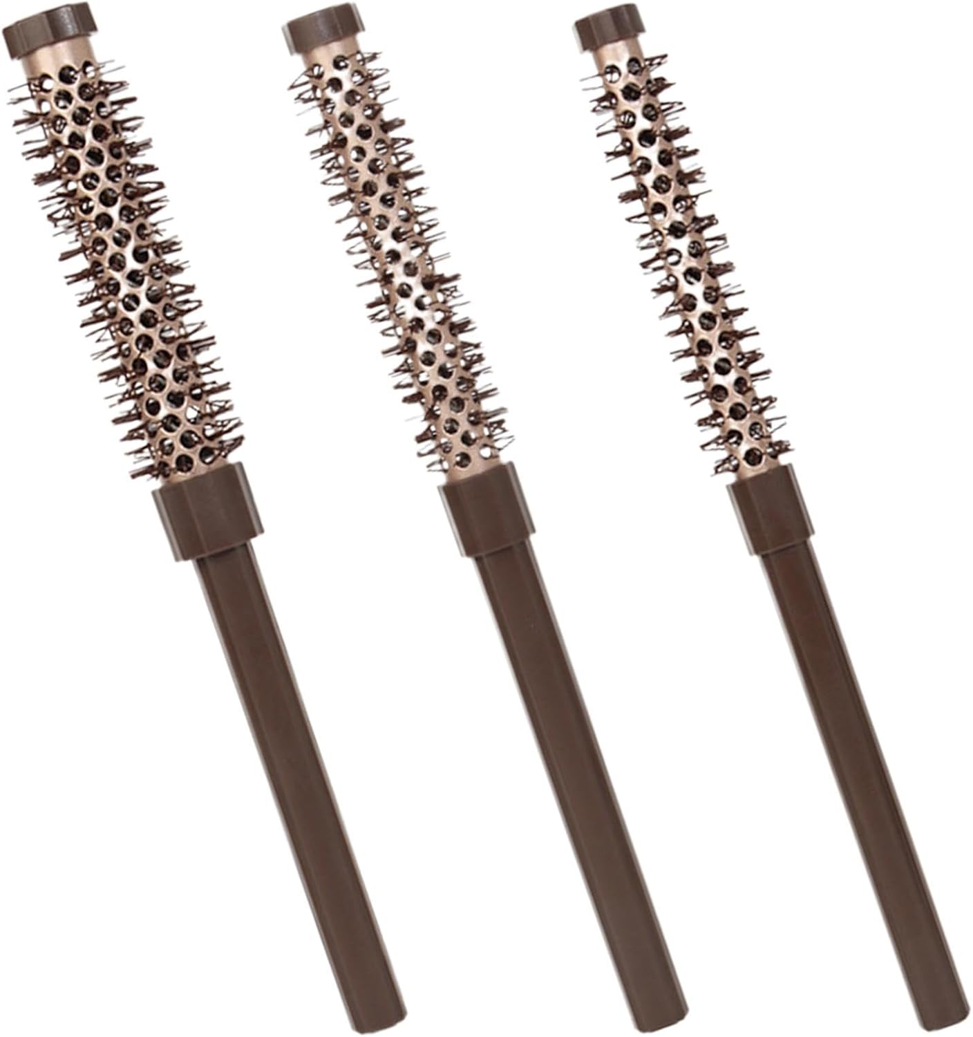 Small Round Hair Brush, Roller Comb Round Brush Set for Blow Drying, Professional Rolling Brushes for Styling, Lifting, Curling Bangs and Beard, 9.13×1.97×1.38 Inches