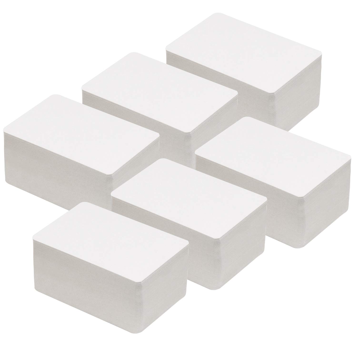 Berolle Lot de 600 cartes de visite vierges en papier kraft - Blanc