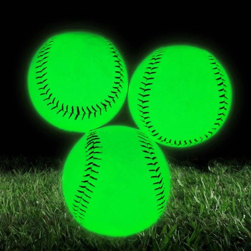 Ayedvan 3PCS Light Up Baseball Glow in The Dark Baseball Light up Baseball Glow Balls Official Size Baseball Gift for Boys and Girls, Kids, and Baseball Fans Baseball Accessories 3PCS