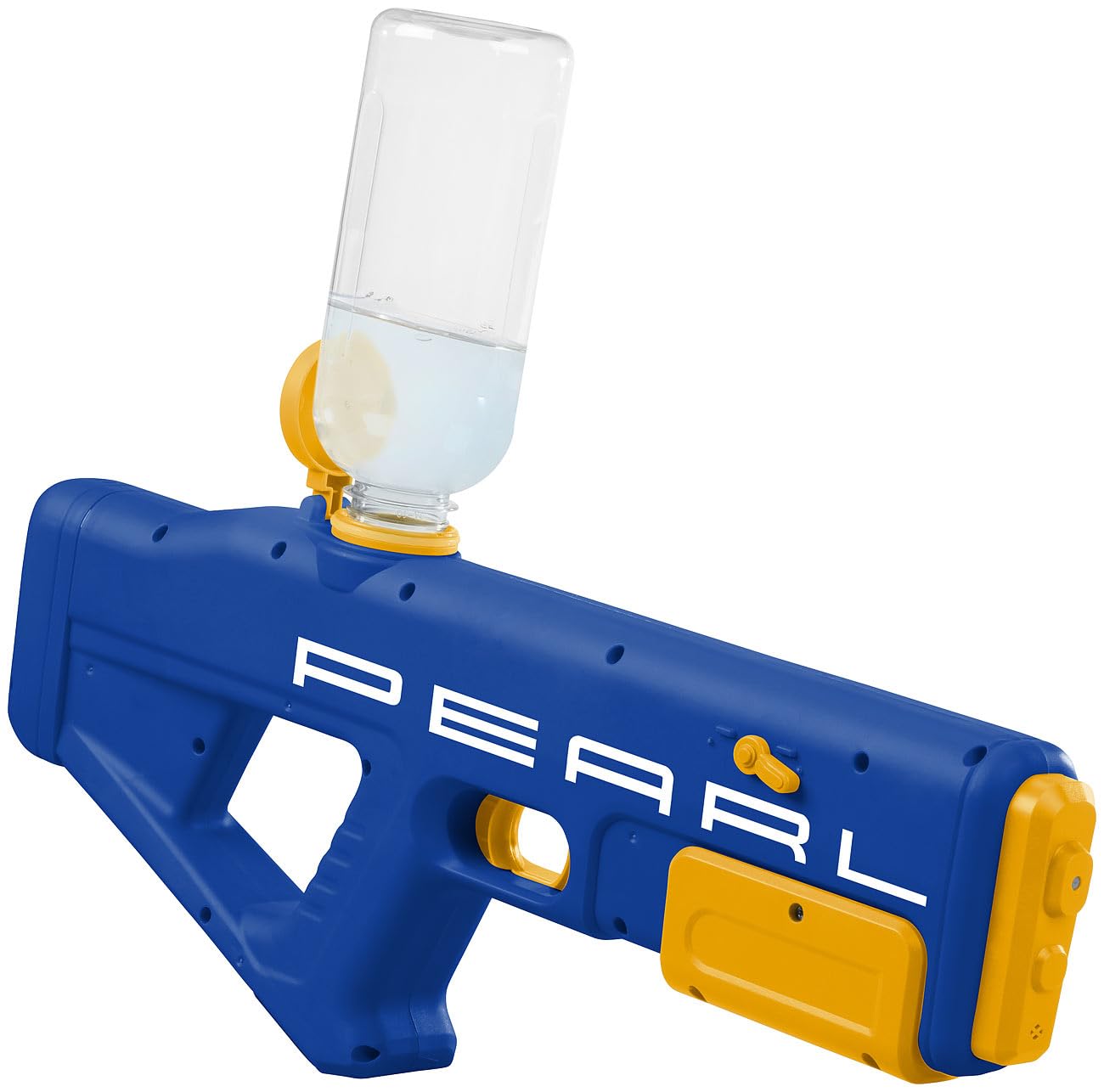 PEARL Wasserpistole für Kinder: 4er-Set Elektrische Wasserpistolen mit Tankaufsatz, bis 10 m, 650 ml (Akku Wasserpistole, mit Tank, Super Soaker)