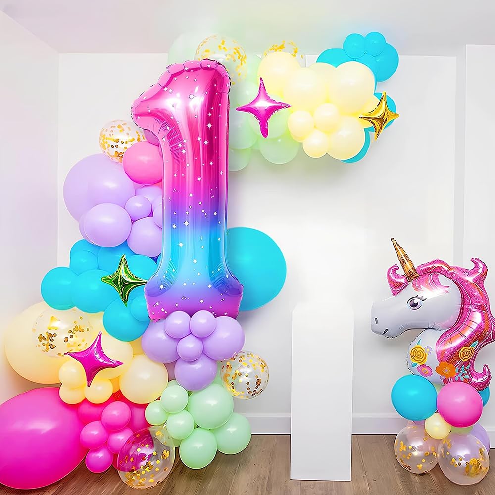 Foil Globo Número 5 Azul 40" (101cm), Inflable Helio o aire, Gigante Numeros 0-9, 10-19, 20-29, 30-100, Grande Globos Decoración para La Boda Aniversario y Cumpleaños Fiestas — view 140
