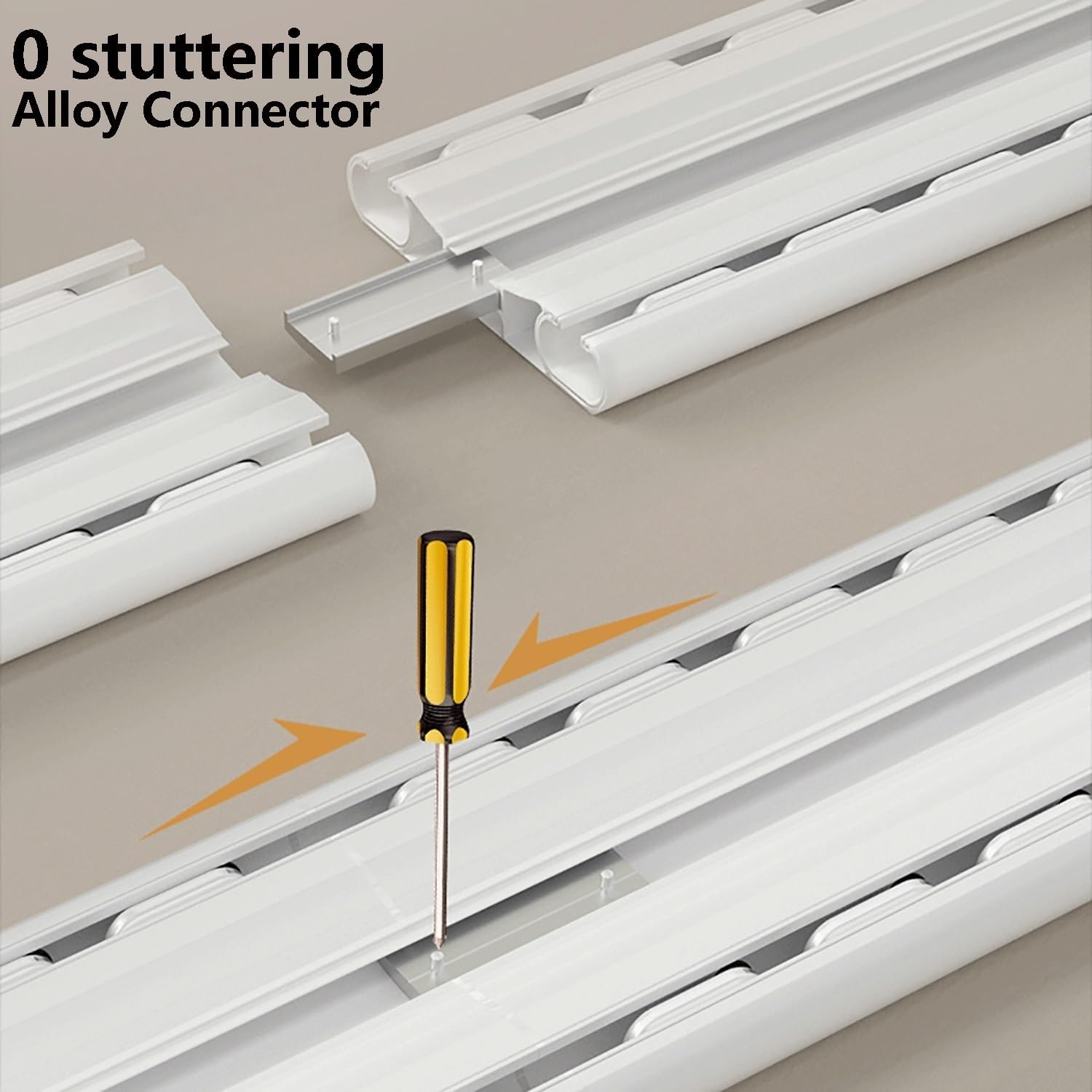 Double Row Aluminum Ceiling Curtain Track with Silent Rollers - Mute Room Divider for Living Room & Bedroom - 1.6m (5.2ft) Gold Drop Ceiling Shower Solution