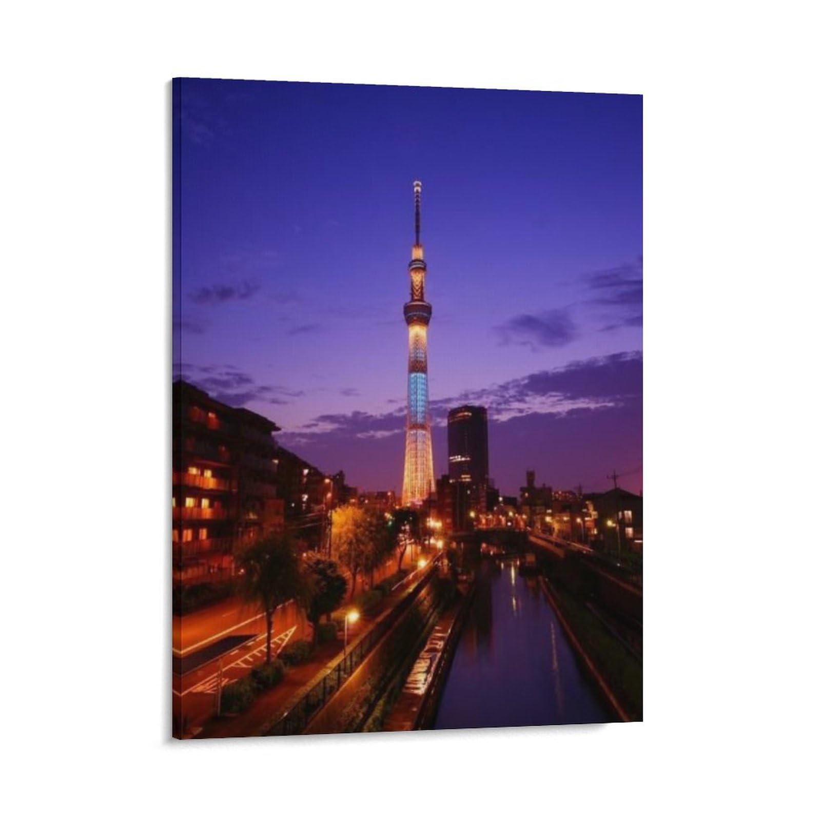 Amazon.co.jp: 絵画 夕暮れの東京スカイツリーインテリア 絵画