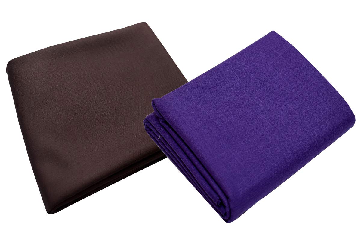 KUNDAN SULZ GWALIOR Men's Poly-Cotton Unstitched Shirt & Trouser Fabric Combo Set (Multicolor; 1.50 & 2.25 Meters) 1