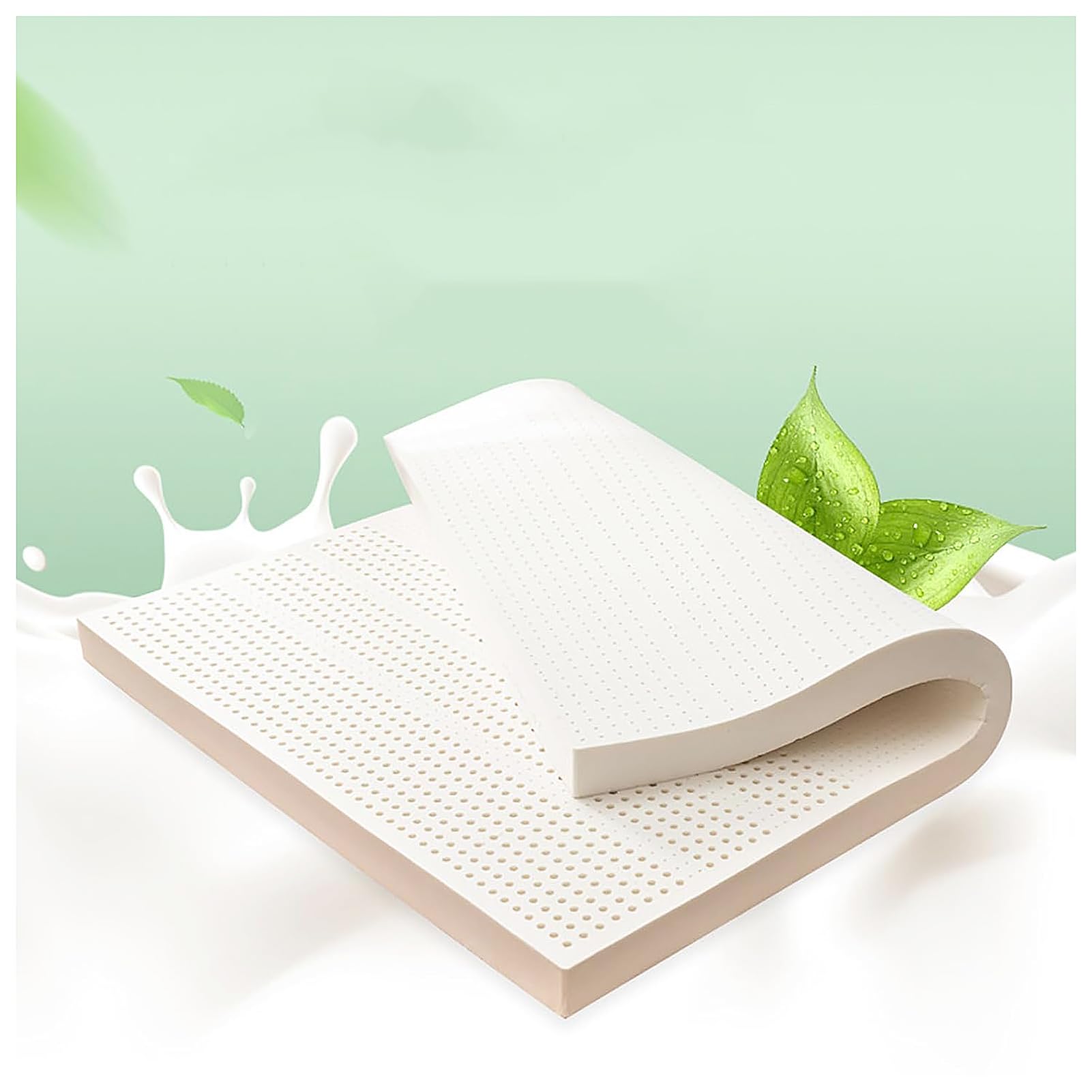Coprimaterasso in lattice con rivestimento morbido per un maggiore comfort e isolamento del movimento, perfetto per chi dorme sul lato posteriore e per alleviare le allergie.