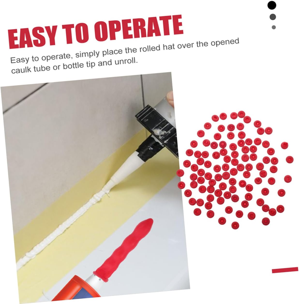 DOITOOL 80pcs Caulk Caps Reusable Sealing for Caulk Tubes Easy to Use and Portable for Preserving Adhesives and Sealants