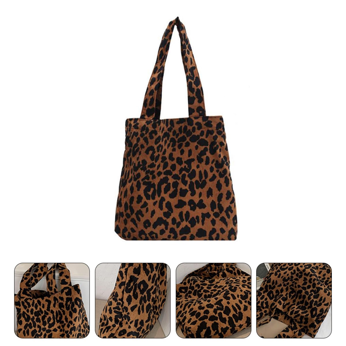 Healeved Bolso De Hombro Para Mujer Bolso Tote Estampado De Leopardo Bolsa De Almacenamiento Para Uso Diario