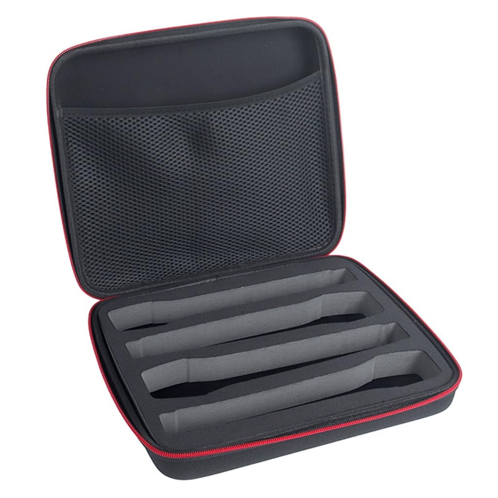 Elnwnnkc Portable Handheld Microphone Box for Four Mics, Protective Sleeve Travel Case Storage Bag for Karaoke,